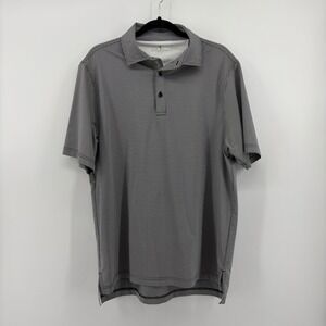 Bobby Jones Mens‎ Performance Polo Shirt Black White Gingham Size Large Golf